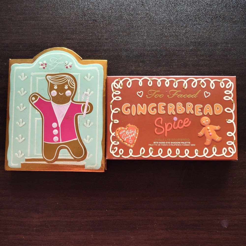 Two Faced Gingerbread Spice 14 colors 2 palettes make up sparkle shine glitter